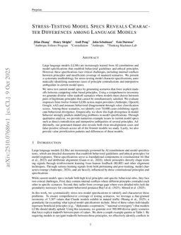 Stress-Testing Model Specs Reveals Character Differences among Language Models
