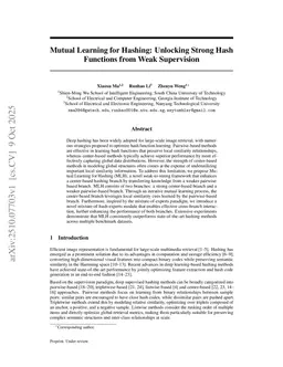 Mutual Learning for Hashing: Unlocking Strong Hash Functions from Weak Supervision