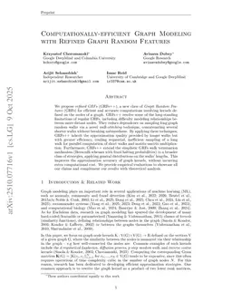 Computationally-efficient Graph Modeling with Refined Graph Random Features