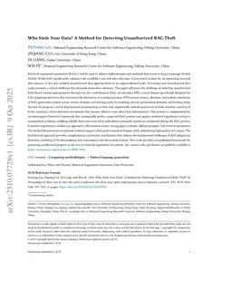 Who Stole Your Data? A Method for Detecting Unauthorized RAG Theft