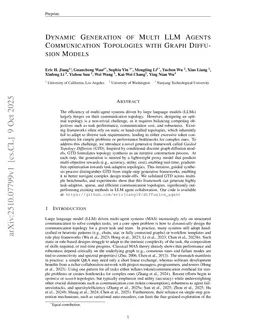 Dynamic Generation of Multi-LLM Agents Communication Topologies with Graph Diffusion Models