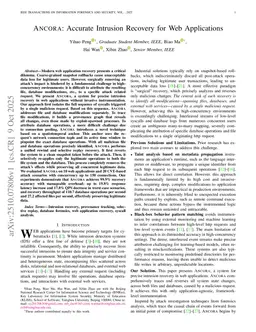 Ancora: Accurate Intrusion Recovery for Web Applications