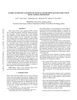 ACMID: Automatic Curation of Musical Instrument Dataset for 7-Stem Music Source Separation