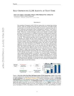 Self-Improving LLM Agents at Test-Time