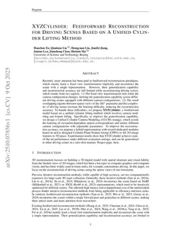 XYZCylinder: Towards Compatible Feed-Forward 3D Gaussian Splatting for Driving Scenes via Unified Cylinder Lifting Method