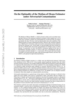 On the Optimality of the Median-of-Means Estimator under Adversarial Contamination