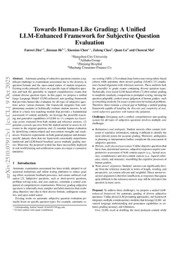 Towards Human-Like Grading: A Unified LLM-Enhanced Framework for Subjective Question Evaluation