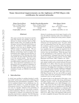 Some theoretical improvements on the tightness of PAC-Bayes risk certificates for neural networks