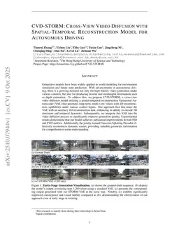 CVD-STORM: Cross-View Video Diffusion with Spatial-Temporal Reconstruction Model for Autonomous Driving