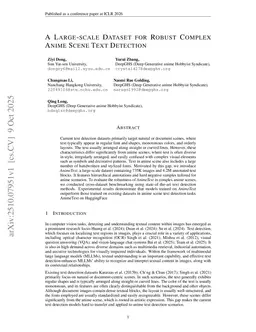 A Large-scale Dataset for Robust Complex Anime Scene Text Detection