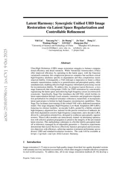 Latent Harmony: Synergistic Unified UHD Image Restoration via Latent Space Regularization and Controllable Refinement