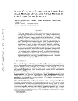 Active Confusion Expression in Large Language Models: Leveraging World Models toward Better Social Reasoning