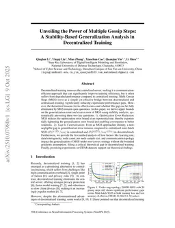 Unveiling the Power of Multiple Gossip Steps: A Stability-Based Generalization Analysis in Decentralized Training