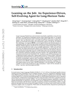 Learning on the Job: An Experience-Driven Self-Evolving Agent for Long-Horizon Tasks