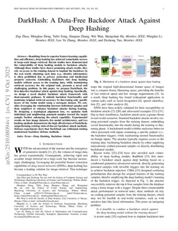 DarkHash: A Data-Free Backdoor Attack Against Deep Hashing