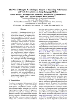 The Price of Thought: A Multilingual Analysis of Reasoning, Performance, and Cost of Negotiation in Large Language Models