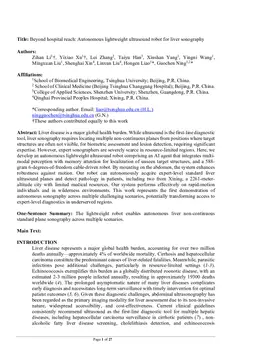 Beyond hospital reach: Autonomous lightweight ultrasound robot for liver sonography