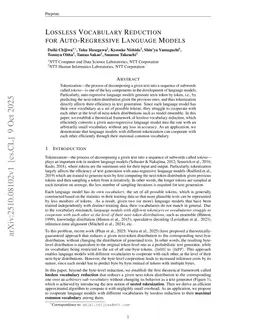 Lossless Vocabulary Reduction for Auto-Regressive Language Models