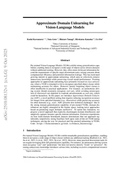 Approximate Domain Unlearning for Vision-Language Models
