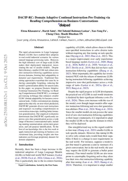 DACIP-RC: Domain Adaptive Continual Instruction Pre-Training via Reading Comprehension on Business Conversations