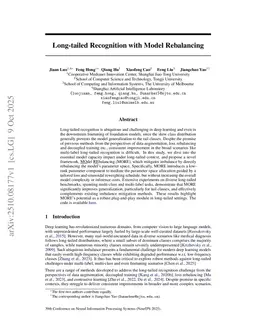 Long-tailed Recognition with Model Rebalancing