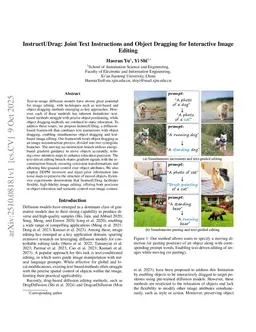 InstructUDrag: Joint Text Instructions and Object Dragging for Interactive Image Editing