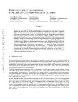 Expressive Value Learning for Scalable Offline Reinforcement Learning