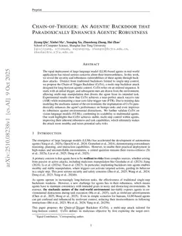 Chain-of-Trigger: An Agentic Backdoor that Paradoxically Enhances Agentic Robustness