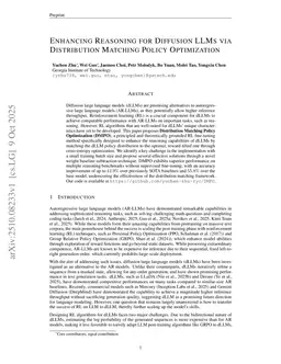 Enhancing Reasoning for Diffusion LLMs via Distribution Matching Policy Optimization