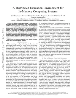A Distributed Emulation Environment for In-Memory Computing Systems