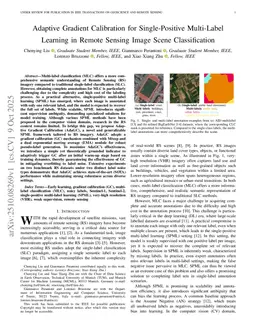 Adaptive Gradient Calibration for Single-Positive Multi-Label Learning in Remote Sensing Image Scene Classification