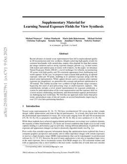 Learning Neural Exposure Fields for View Synthesis