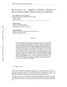 Evaluation of a Robust Control System in Real-World Cable-Driven Parallel Robots