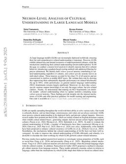 Neuron-Level Analysis of Cultural Understanding in Large Language Models