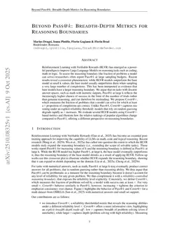 Beyond Pass@k: Breadth-Depth Metrics for Reasoning Boundaries