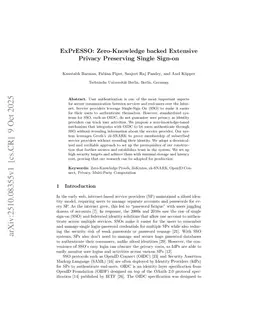 ExPrESSO: Zero-Knowledge backed Extensive Privacy Preserving Single Sign-on