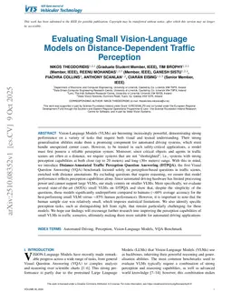 Evaluating Small Vision-Language Models on Distance-Dependent Traffic Perception