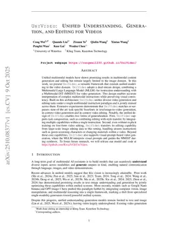 UniVideo: Unified Understanding, Generation, and Editing for Videos