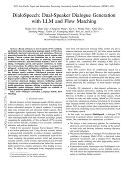 DialoSpeech: Dual-Speaker Dialogue Generation with LLM and Flow Matching