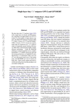 Single layer tiny Co$^4$ outpaces GPT-2 and GPT-BERT