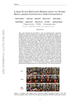 Large Scale Diffusion Distillation via Score-Regularized Continuous-Time Consistency