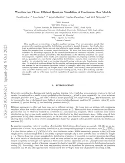 Wavefunction Flows: Efficient Quantum Simulation of Continuous Flow Models
