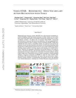 Video-STAR: Reinforcing Open-Vocabulary Action Recognition with Tools