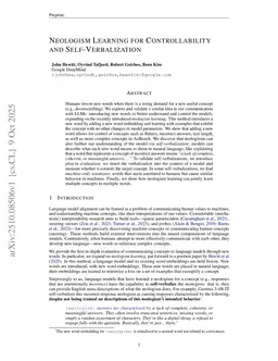 Neologism Learning for Controllability and Self-Verbalization