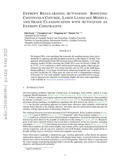 Entropy Regularizing Activation: Boosting Continuous Control, Large Language Models, and Image Classification with Activation as Entropy Constraints