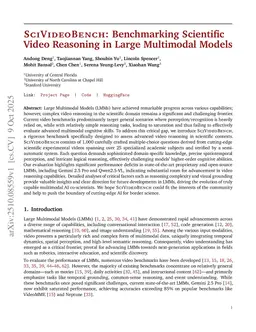 SciVideoBench: Benchmarking Scientific Video Reasoning in Large Multimodal Models