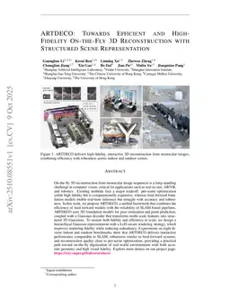 ARTDECO: Towards Efficient and High-Fidelity On-the-Fly 3D Reconstruction with Structured Scene Representation