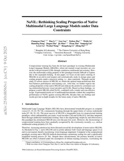 NaViL: Rethinking Scaling Properties of Native Multimodal Large Language Models under Data Constraints