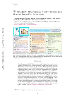 MATRIX: Multimodal Agent Tuning for Robust Tool-Use Reasoning