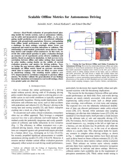 Scalable Offline Metrics for Autonomous Driving